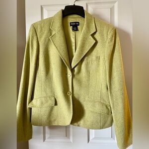 Rich green wool blend blazer